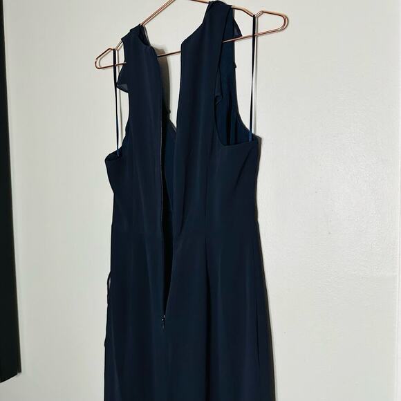 C/MEO COLLECTIVE Be About You Navy V-Neckline Long Gown Dress Size Medium - Picture 8 of 15